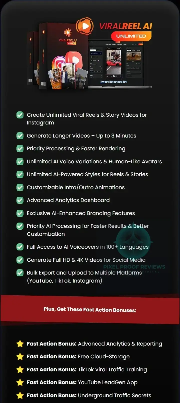 ViralReel AI Unlimited Features