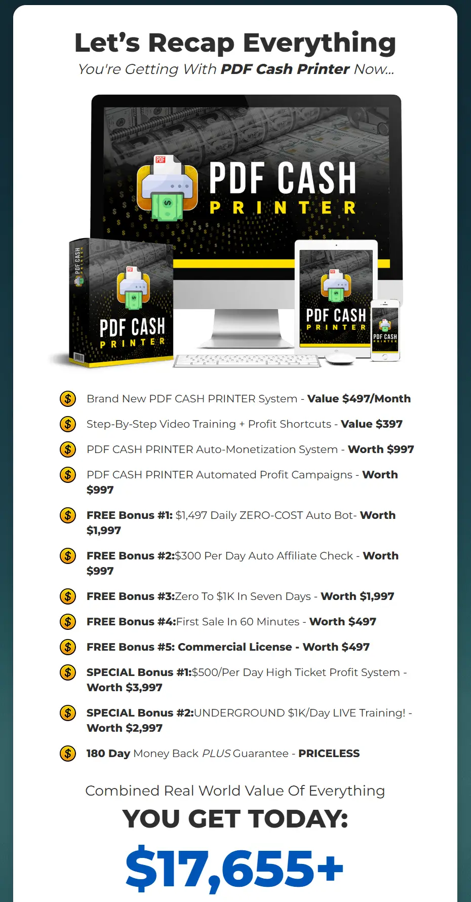 PDF CASH PRINTER Review