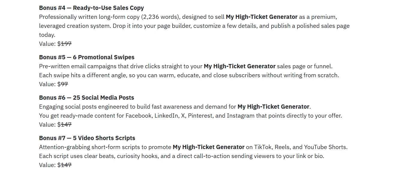 My High-Ticket Generator Review